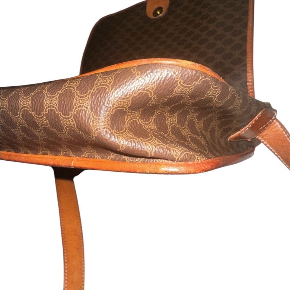 Celine Macadam Brown Leather Shoulder Bag - Picture 8 of 15